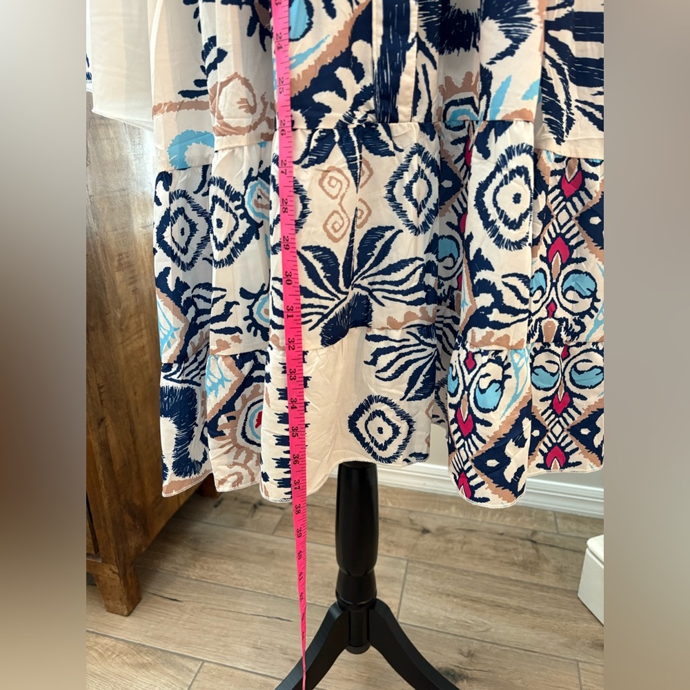 Tiered Tribal Print Dress, XL - Picture 6 of 9